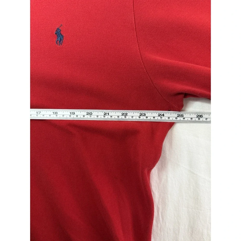 Polo Ralph Lauren Men's LT Big & Tall Red Long Sleeve Polo Cotton Pony